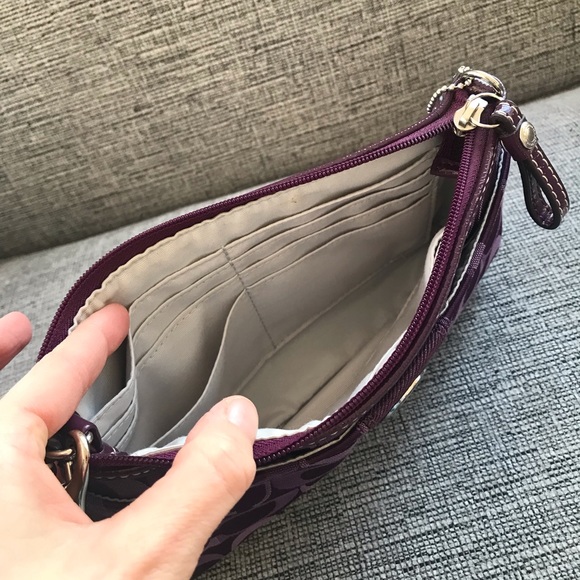 Coach Plum Purple Wristlet Purse - Picture 7 of 9